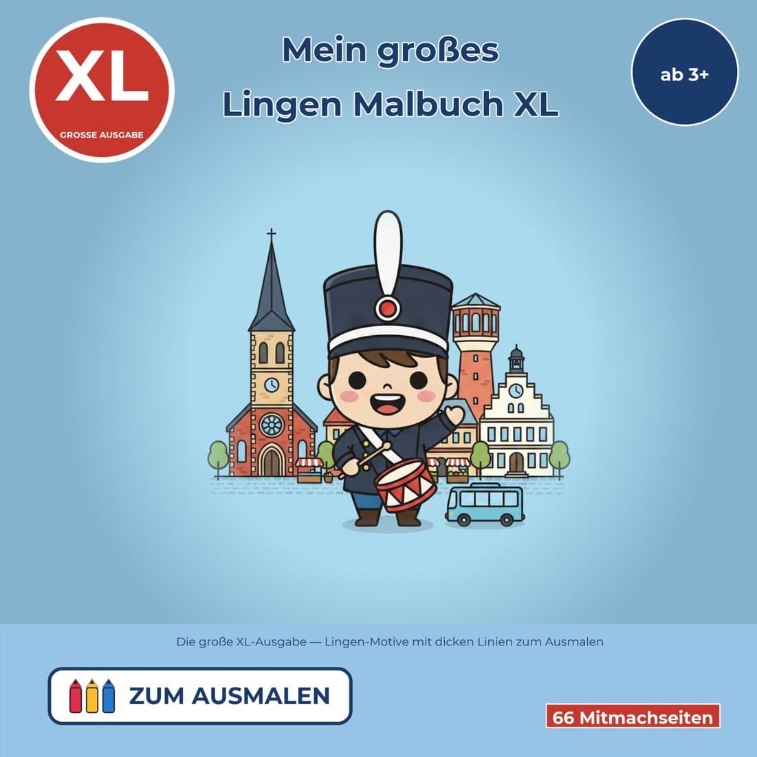 Cover: Mein großes Lingen Malbuch XL