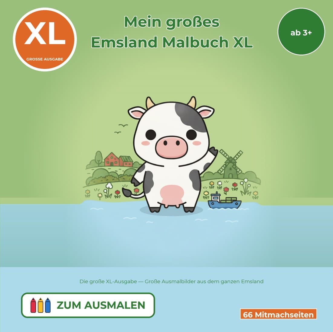 Cover: Mein großes Emsland Malbuch XL