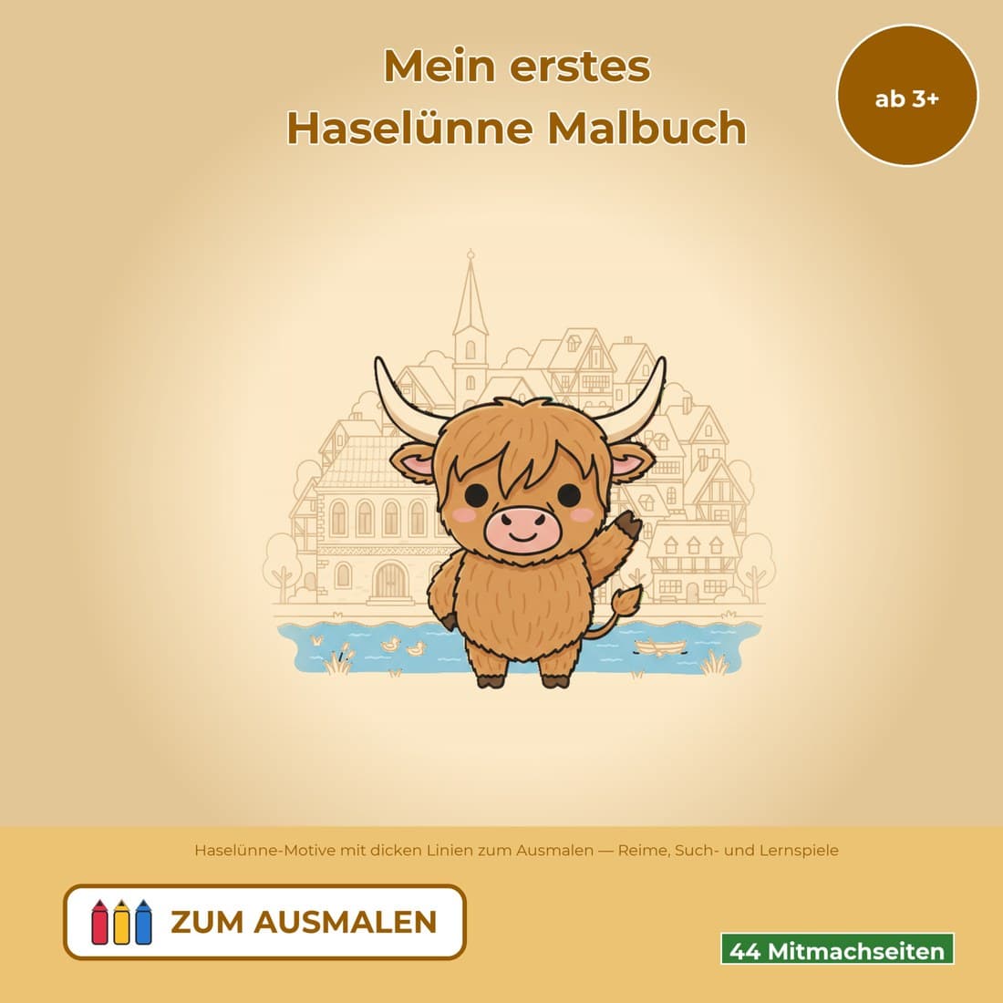 Cover: Mein erstes Haselünne Malbuch ab 3 Jahren