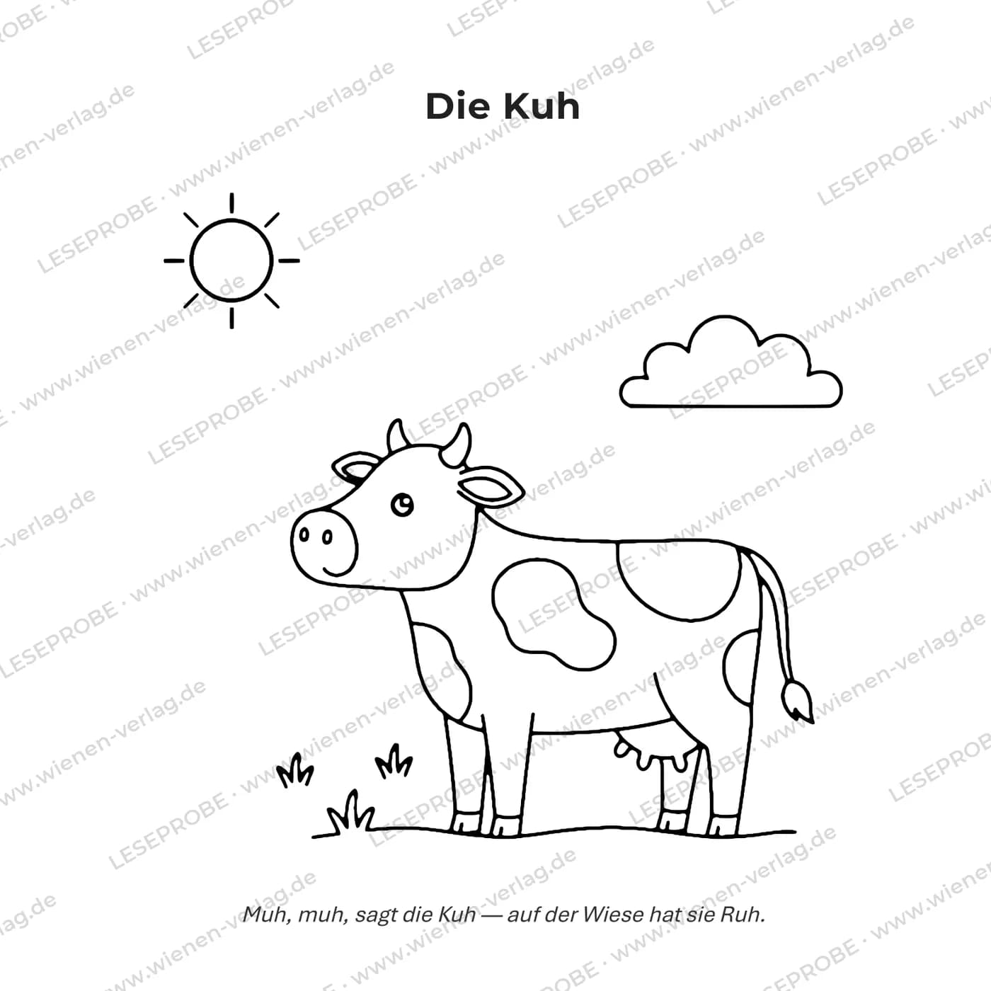 Ausmal-Motiv aus „Mein erstes Bauernhof Malbuch ab 3 Jahren“
