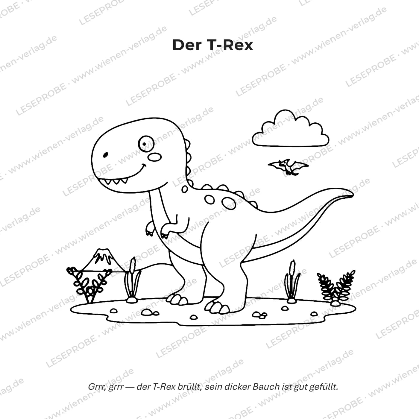 Ausmal-Motiv aus „Mein erstes Dinosaurier Malbuch ab 3 Jahren“