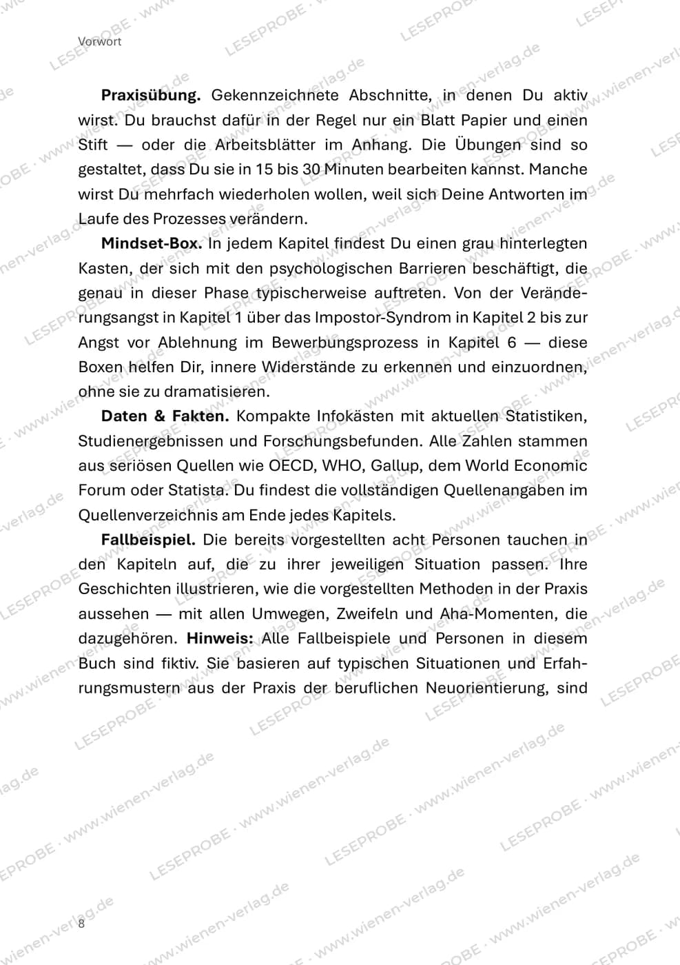 Die Bausteine jedes Kapitels aus „Kurs wechseln“