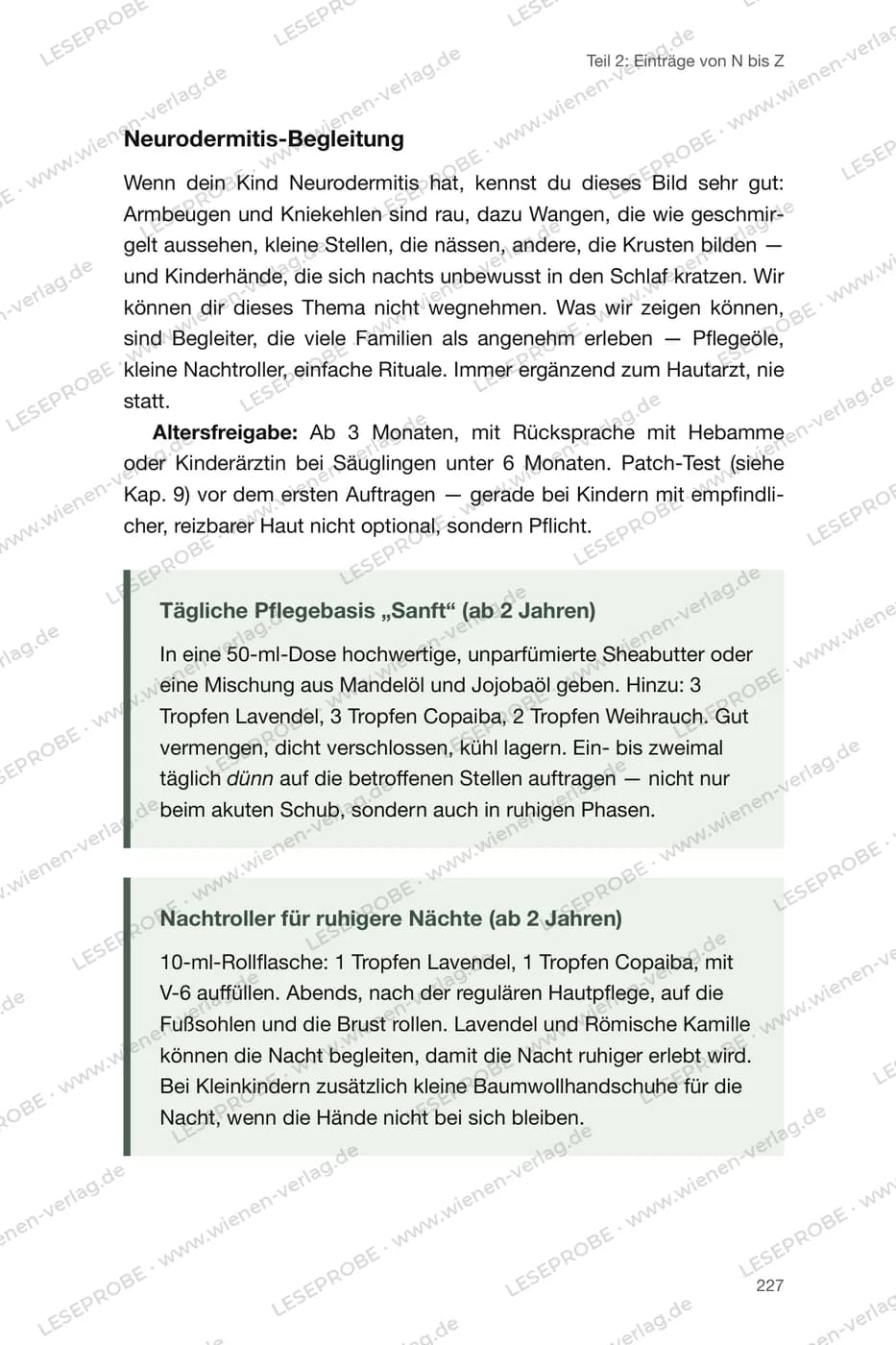 Begleitung für Kinderhaut aus „Ätherische Öle für die ganze Familie“