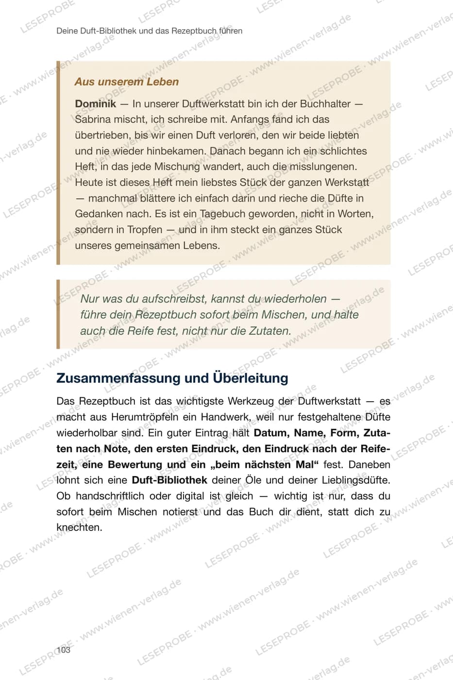 Die Duftwerkstatt aus „Ätherische Öle für eigene Naturdüfte“