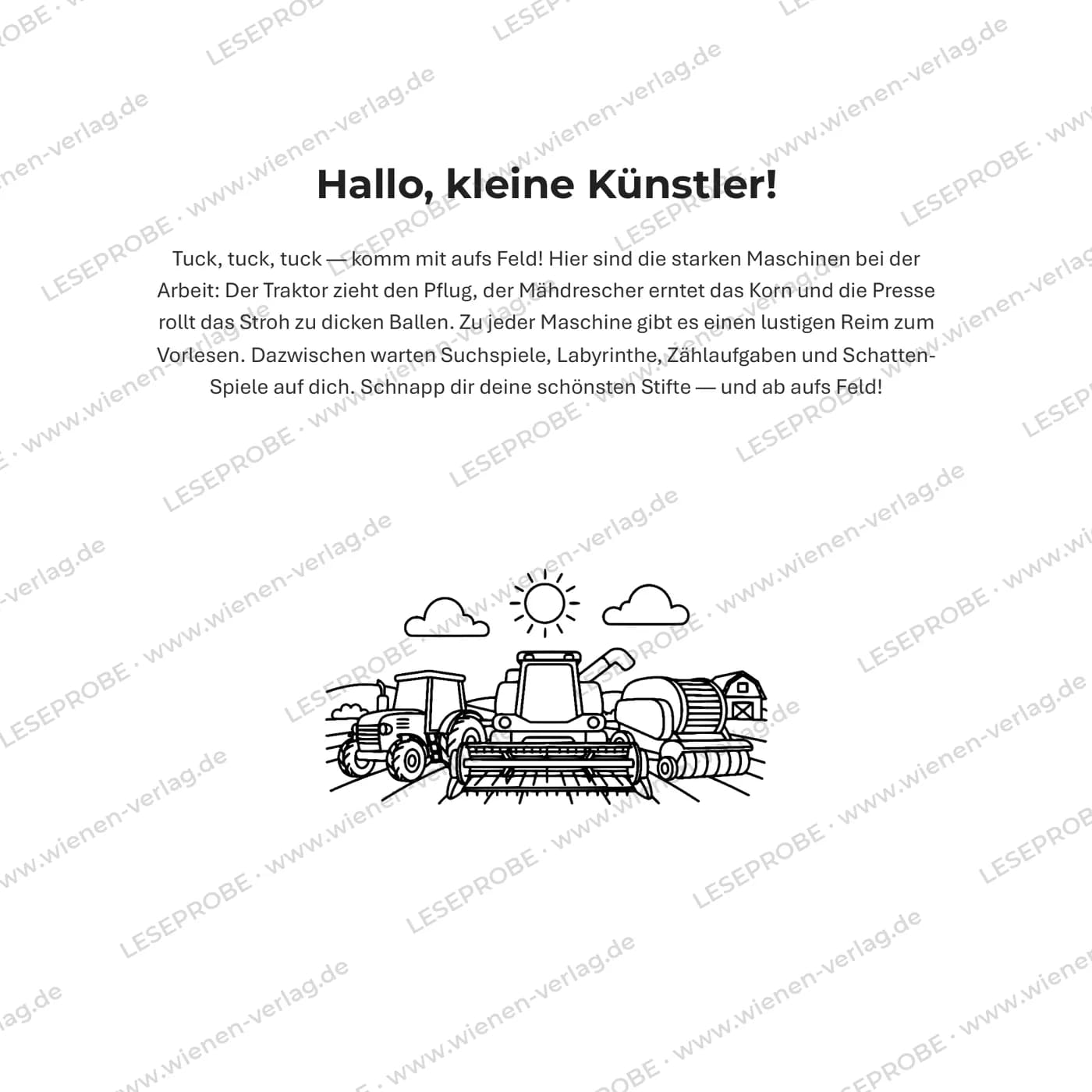 Vorwort aus „Mein großes Trecker-Malbuch ab 3 Jahren“