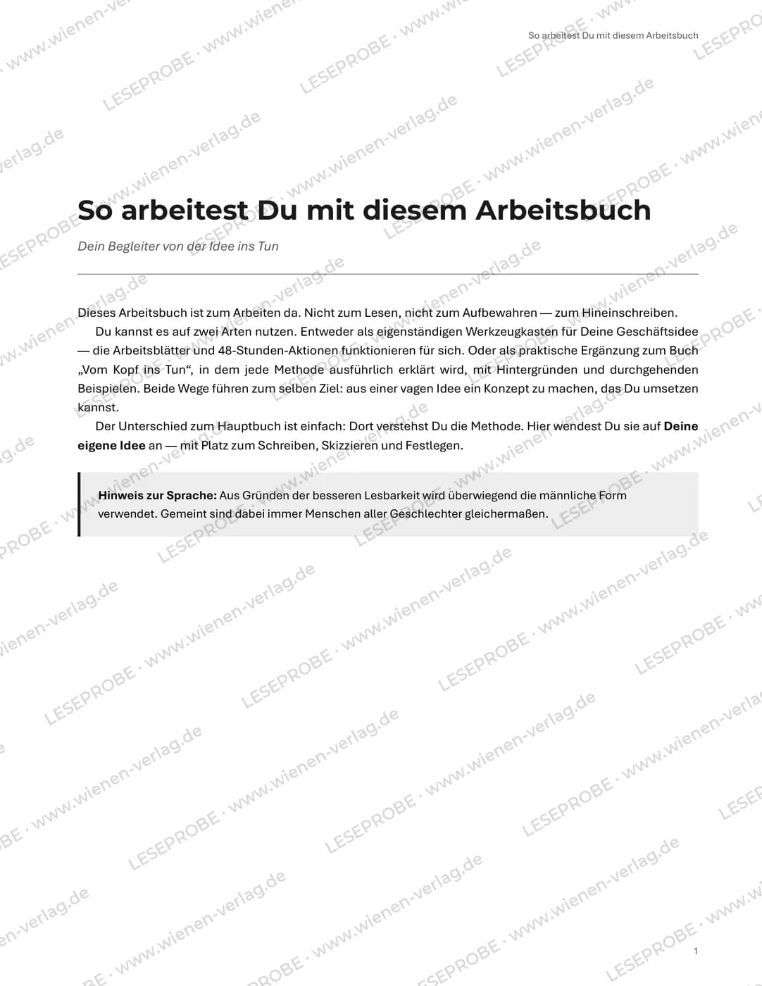 So arbeitest Du damit aus „Vom Kopf ins Tun – Das Arbeitsbuch“