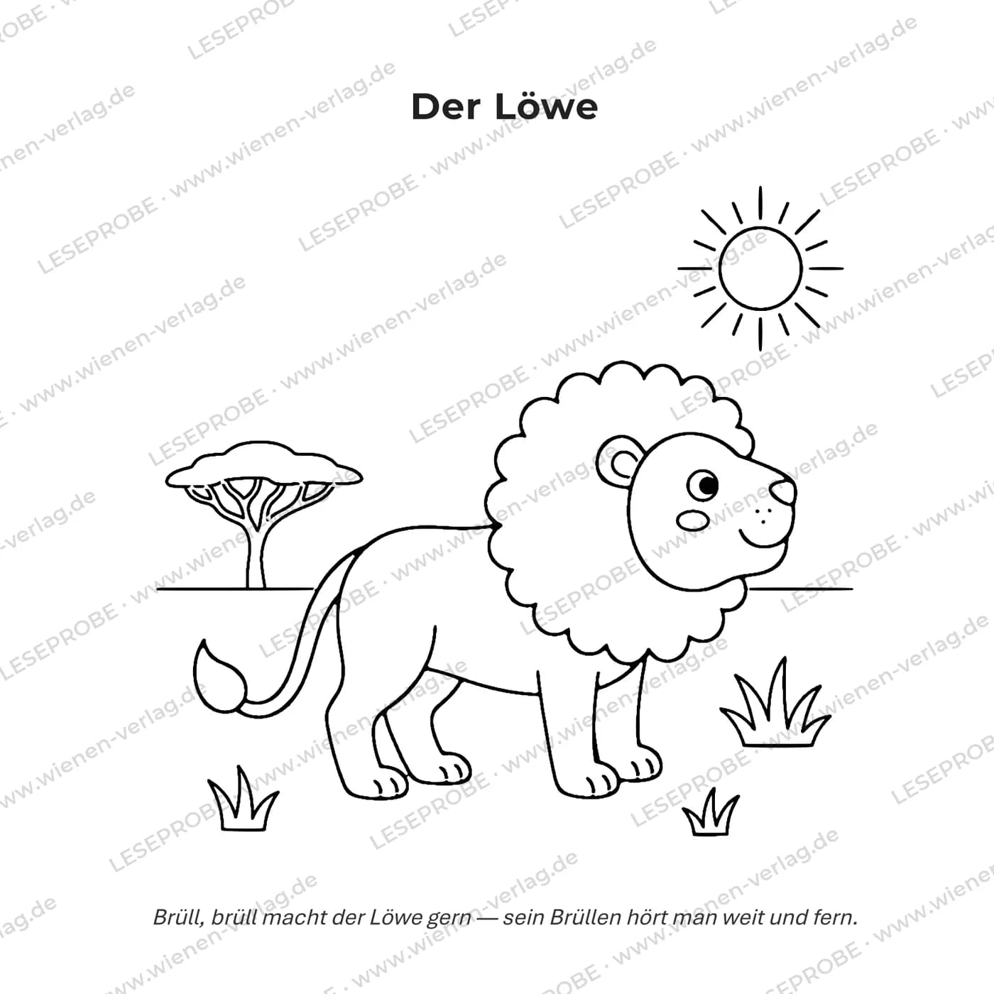 Ausmal-Motiv aus „Mein erstes Zootiere Malbuch ab 3 Jahren“