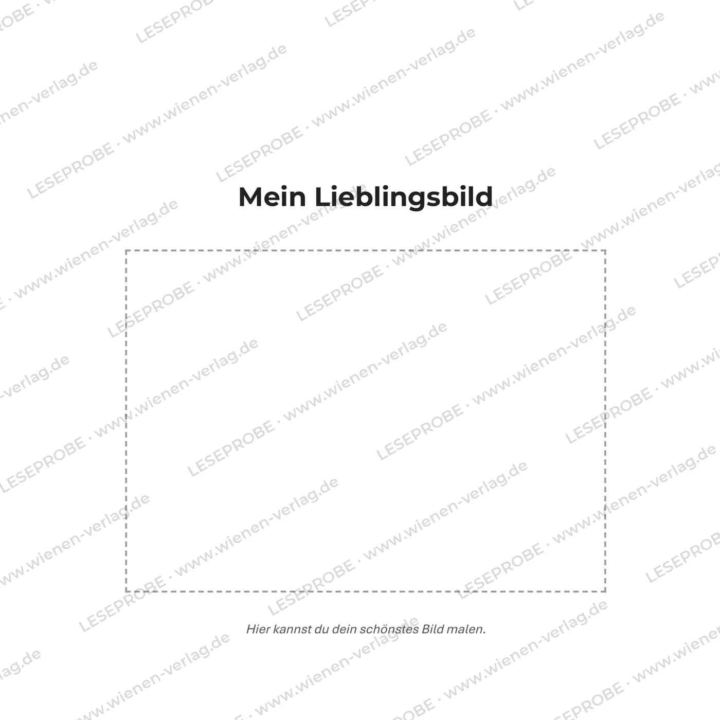 „Mein Lieblingsbild“-Seite aus „Mein erstes Zootiere Malbuch ab 3 Jahren“